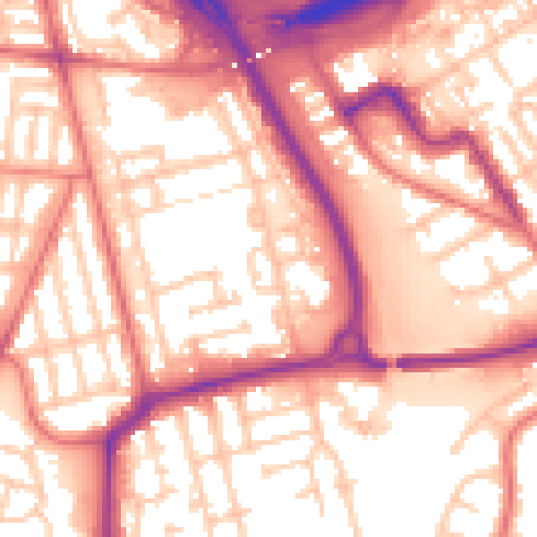 Daytime road noise heatmap for TS4 2DT