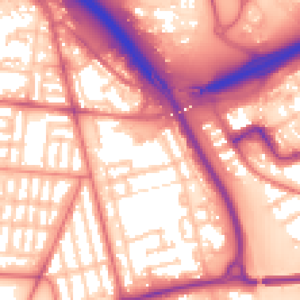 Daytime road noise heatmap for TS4 2ED