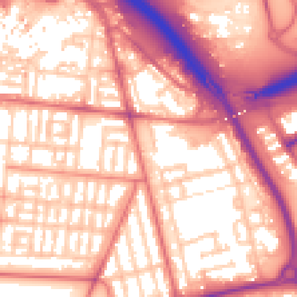 Daytime road noise heatmap for TS4 2EE