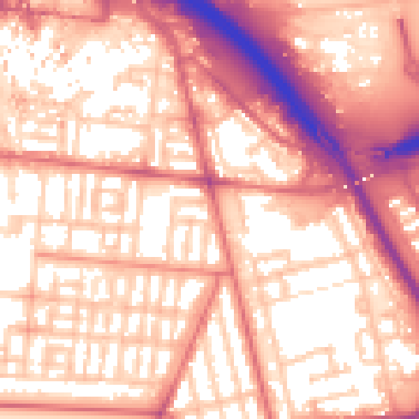 Daytime road noise heatmap for TS4 2EN