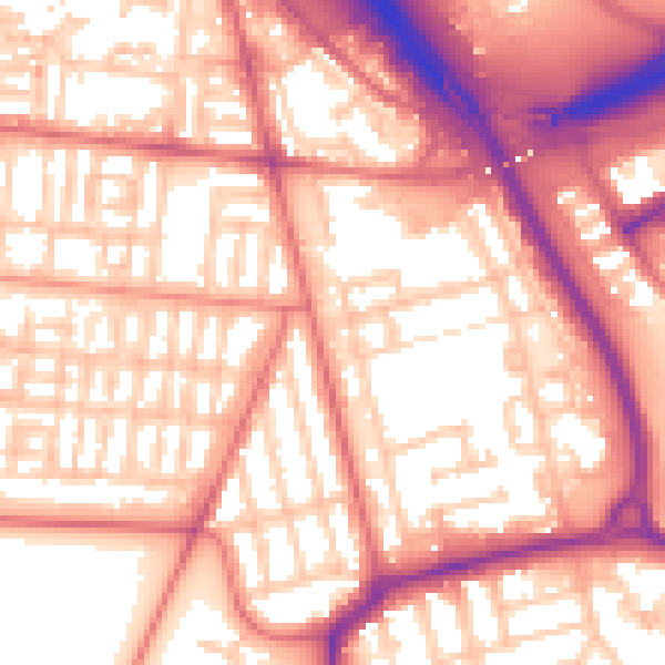 Daytime road noise heatmap for TS4 2ER