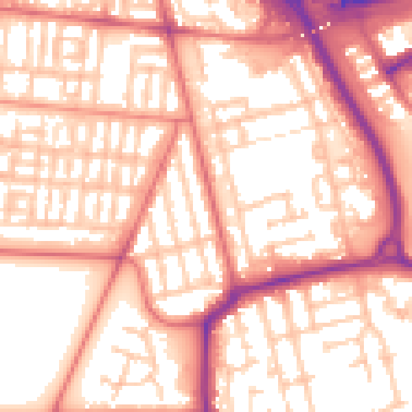 Daytime road noise heatmap for TS4 2EU