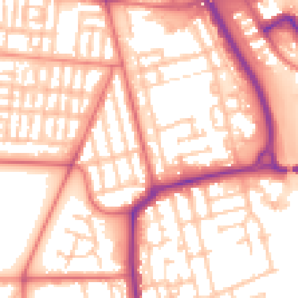Daytime road noise heatmap for TS4 2EZ