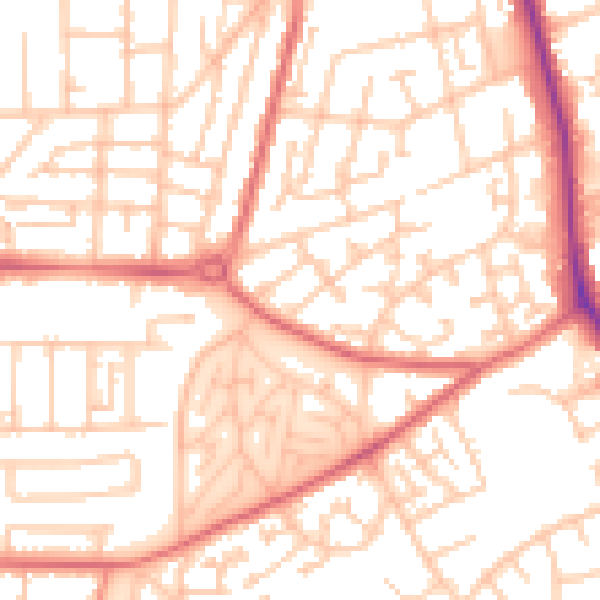Daytime road noise heatmap for TS4 2FN
