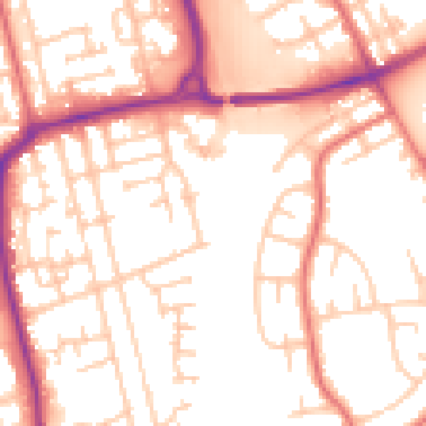 Daytime road noise heatmap for TS4 2GZ