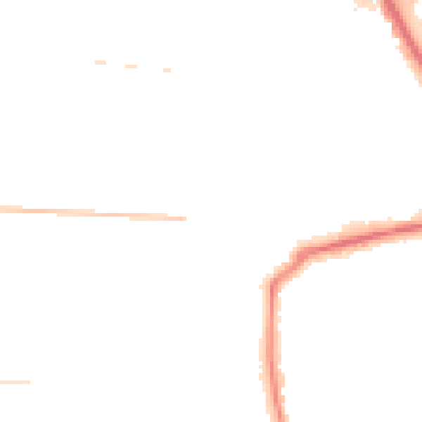 Night-time road noise heatmap for TS4 2HT