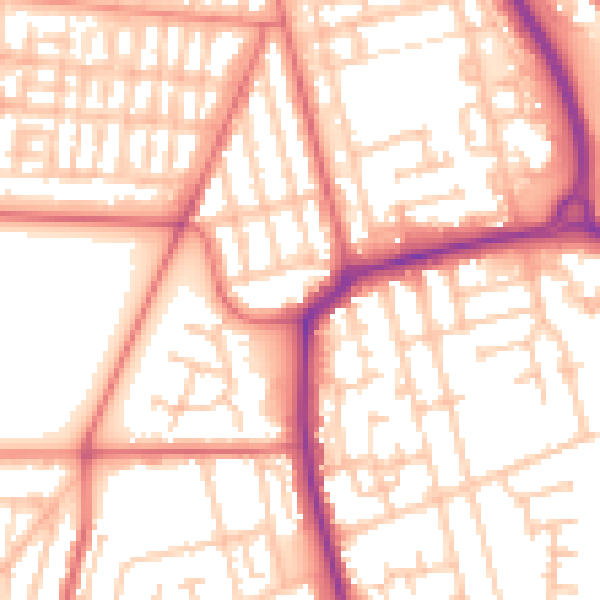 Daytime road noise heatmap for TS4 2JF