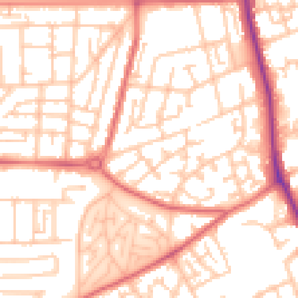 Daytime road noise heatmap for TS4 2LA
