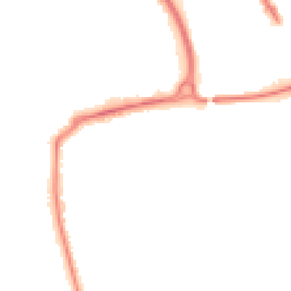 Night-time road noise heatmap for TS4 2LQ