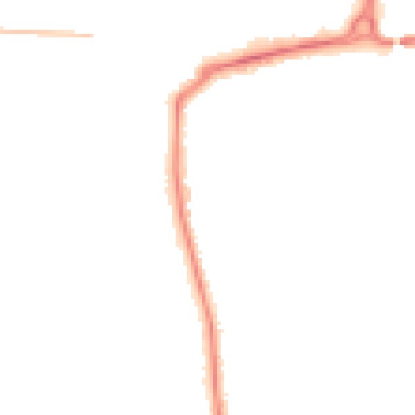 Night-time road noise heatmap for TS4 2NB