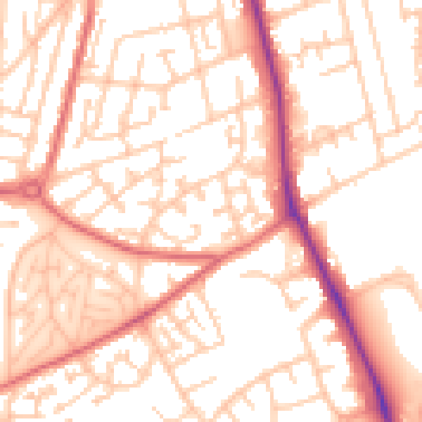 Daytime road noise heatmap for TS4 2XL