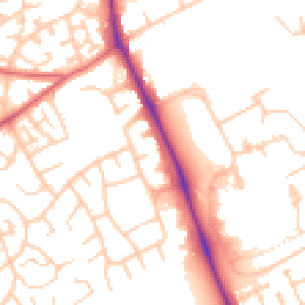 Daytime road noise heatmap for TS4 3DL