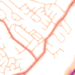 Daytime road noise heatmap for TS7 0BE