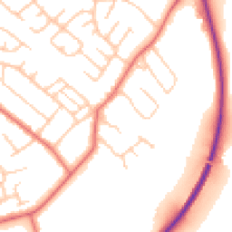 Daytime road noise heatmap for TS7 0BQ