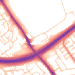 Daytime road noise heatmap for TS7 8AB