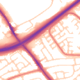 Daytime road noise heatmap for TS7 8BN
