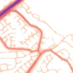 Daytime road noise heatmap for TS7 8DD