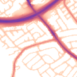 Daytime road noise heatmap for TS7 8EX