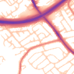 Daytime road noise heatmap for TS7 8EZ