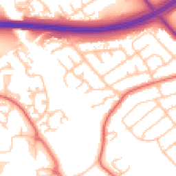 Daytime road noise heatmap for TS7 8JG