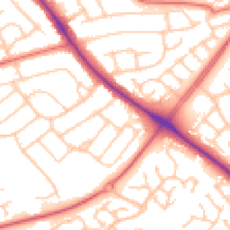 Daytime road noise heatmap for TS7 8NA