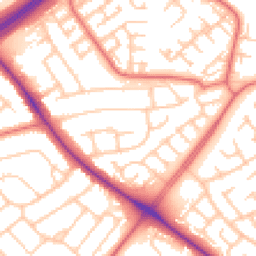 Daytime road noise heatmap for TS7 8NR