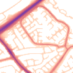 Daytime road noise heatmap for TS7 8QB