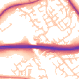 Daytime road noise heatmap for TS7 8SF