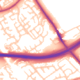 Daytime road noise heatmap for TS7 8SP