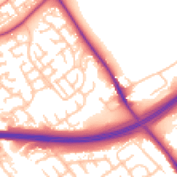 Daytime road noise heatmap for TS7 8SQ