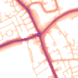 Daytime road noise heatmap for TS7 9AA