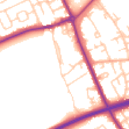 Daytime road noise heatmap for TS7 9AN