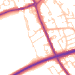 Daytime road noise heatmap for TS7 9AR