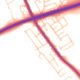 Daytime road noise heatmap for TS7 9BB