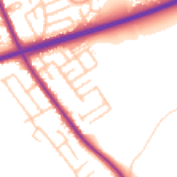 Daytime road noise heatmap for TS7 9EH