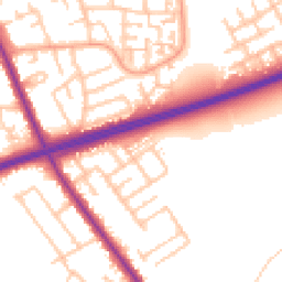 Daytime road noise heatmap for TS7 9EP