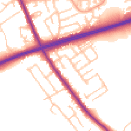 Daytime road noise heatmap for TS7 9HE