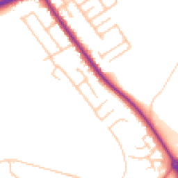 Daytime road noise heatmap for TS7 9HX