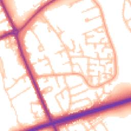 Daytime road noise heatmap for TS7 9LY