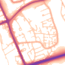 Daytime road noise heatmap for TS7 9NA