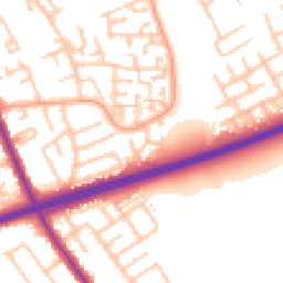 Daytime road noise heatmap for TS7 9NN