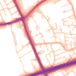 Daytime road noise heatmap for TS7 9NP