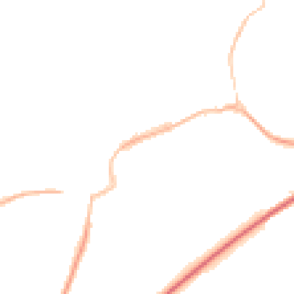 Night-time road noise heatmap for TS9 5AA