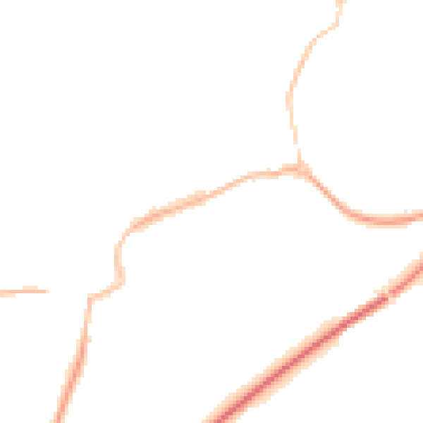 Night-time road noise heatmap for TS9 5AD