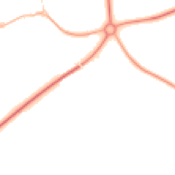 Night-time road noise heatmap for TS9 5AJ