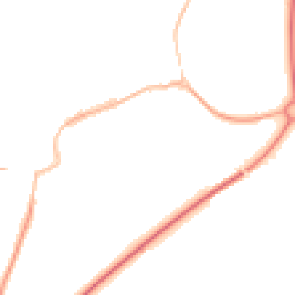 Night-time road noise heatmap for TS9 5AR