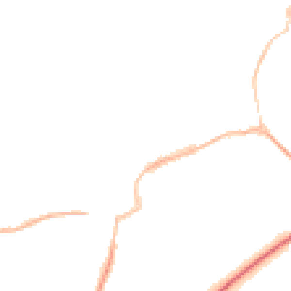 Night-time road noise heatmap for TS9 5AY
