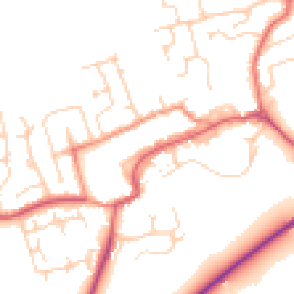 Daytime road noise heatmap for TS9 5BA