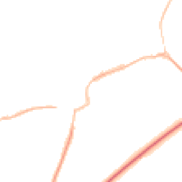 Night-time road noise heatmap for TS9 5BE