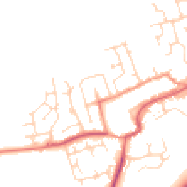Daytime road noise heatmap for TS9 5DB